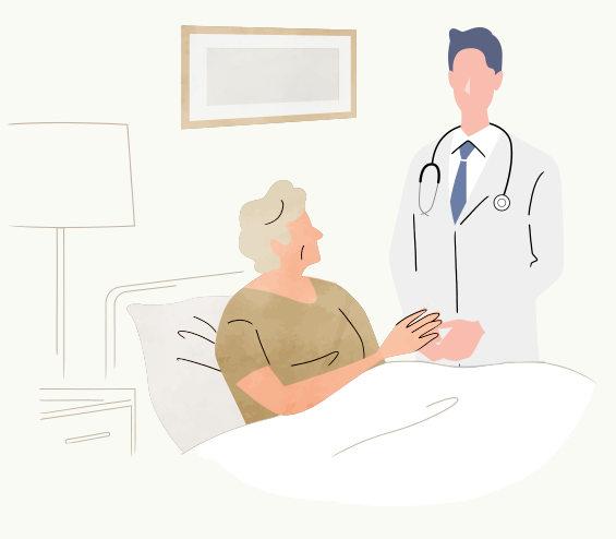 医師と患者のイラスト